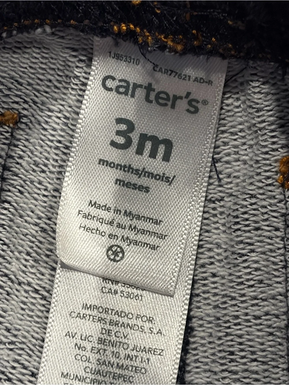 Carter's Dark Blue Stretch Denim Pants